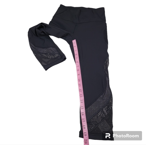 Lululemon Wunder Under Crop 21" *Lace Black - Picture 4 of 16